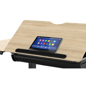 Dellonda DH71 Single Motor Ultra-Quiet Electric Adjustable Drawing Table with 40° Tilt, Drawer & Side - additional view 9