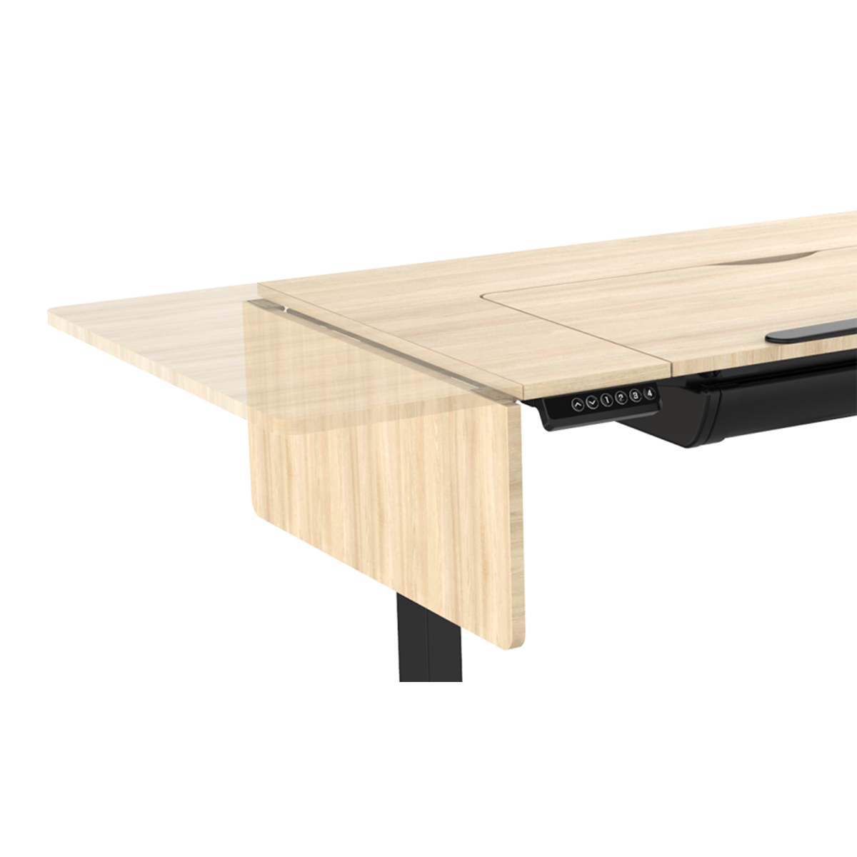 Dellonda DH71 Single Motor Ultra-Quiet Electric Adjustable Drawing Table with 40° Tilt, Drawer & Side - additional view 2