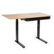 Dellonda DH71 Single Motor Ultra-Quiet Electric Adjustable Drawing Table with 40° Tilt, Drawer & Side Table