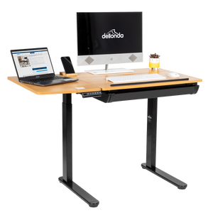 Dellonda DH71 Single Motor Ultra-Quiet Electric Adjustable Drawing Table with 40° Tilt, Drawer & Side - additional view 5