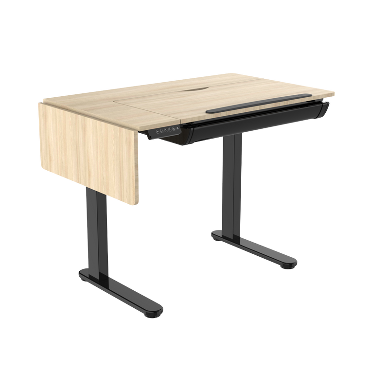 Dellonda DH71 Single Motor Ultra-Quiet Electric Adjustable Drawing Table with 40° Tilt, Drawer & Side - additional view 12