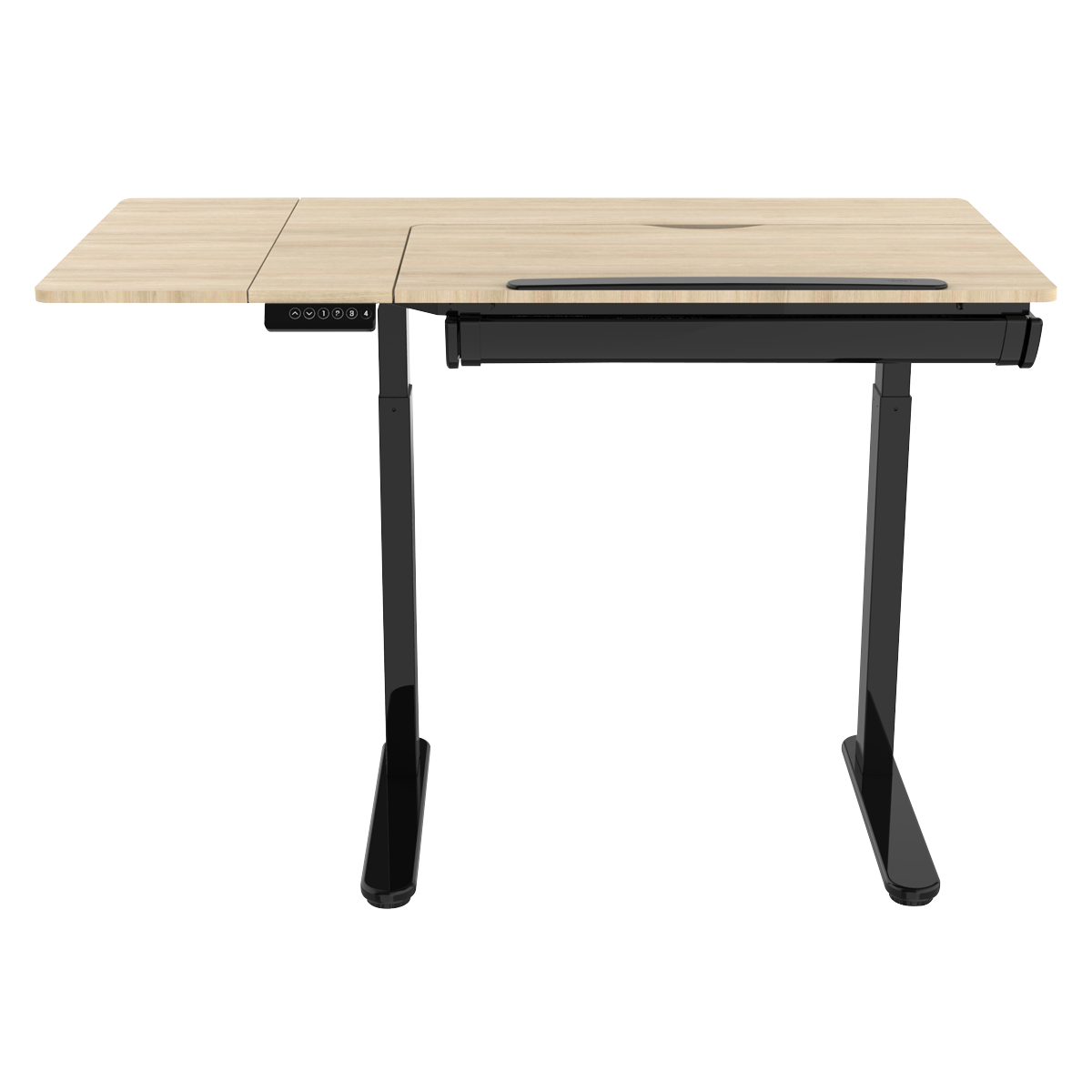 Dellonda DH71 Single Motor Ultra-Quiet Electric Adjustable Drawing Table with 40° Tilt, Drawer & Side - additional view 4