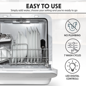 Baridi DH72 Tabletop Dishwasher 3 Place Settings 6L Capacity - additional view 7