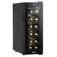 Baridi DH73 12 Bottle Wine Fridge with Digital Touch Screen Controls, Metal Shelves & LED Light - Black