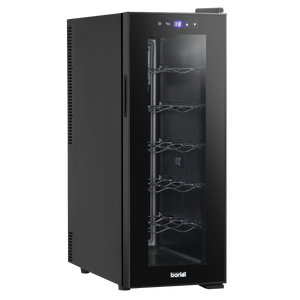 Baridi DH73 12 Bottle Wine Fridge with Digital Touch Screen Controls, Metal Shelves & LED Light - Black - additional view 10