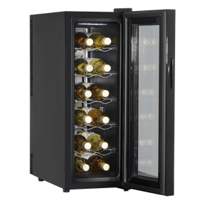 Baridi DH73 12 Bottle Wine Fridge with Digital Touch Screen Controls, Metal Shelves & LED Light - Black - additional view 7