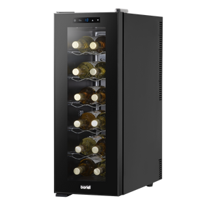Baridi DH73 12 Bottle Wine Fridge with Digital Touch Screen Controls, Metal Shelves & LED Light - Black - additional view 8