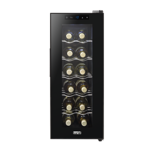 Baridi DH73 12 Bottle Wine Fridge with Digital Touch Screen Controls, Metal Shelves & LED Light - Black - additional view 12