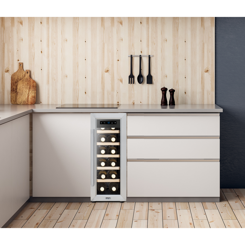 Baridi DH74 12 Bottle Wine Fridge with Digital Touch Screen Controls, Metal Shelves & LED Light - additional view 6