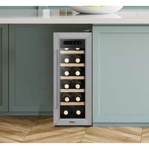 Baridi DH74 12 Bottle Wine Fridge with Digital Touch Screen Controls, Metal Shelves & LED Light - additional view 7