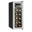 Baridi DH74 12 Bottle Wine Fridge with Digital Touch Screen Controls, Metal Shelves & LED Light - Stainless Steel
