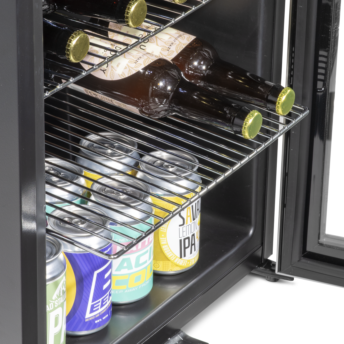 Baridi DH75 Mini Tabletop Beer & Drinks Fridge with Lock & Key, Metal Shelves & LED Light 50L - additional view 13