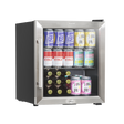 Baridi DH75 Mini Tabletop Beer & Drinks Fridge with Lock & Key, Metal Shelves & LED Light 50L - Stainless Steel