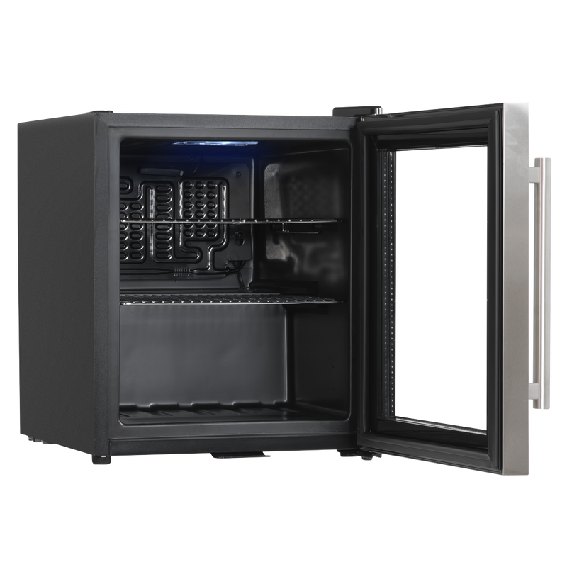 Baridi DH75 Mini Tabletop Beer & Drinks Fridge with Lock & Key, Metal Shelves & LED Light 50L - Stainless - additional view 5