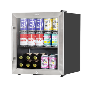 Baridi DH75 Mini Tabletop Beer & Drinks Fridge with Lock & Key, Metal Shelves & LED Light 50L - Stainless - additional view 9