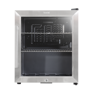 Baridi DH75 Mini Tabletop Beer & Drinks Fridge with Lock & Key, Metal Shelves & LED Light 50L - Stainless - additional view 2