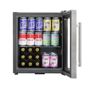 Baridi DH75 Mini Tabletop Beer & Drinks Fridge with Lock & Key, Metal Shelves & LED Light 50L - Stainless - additional view 3