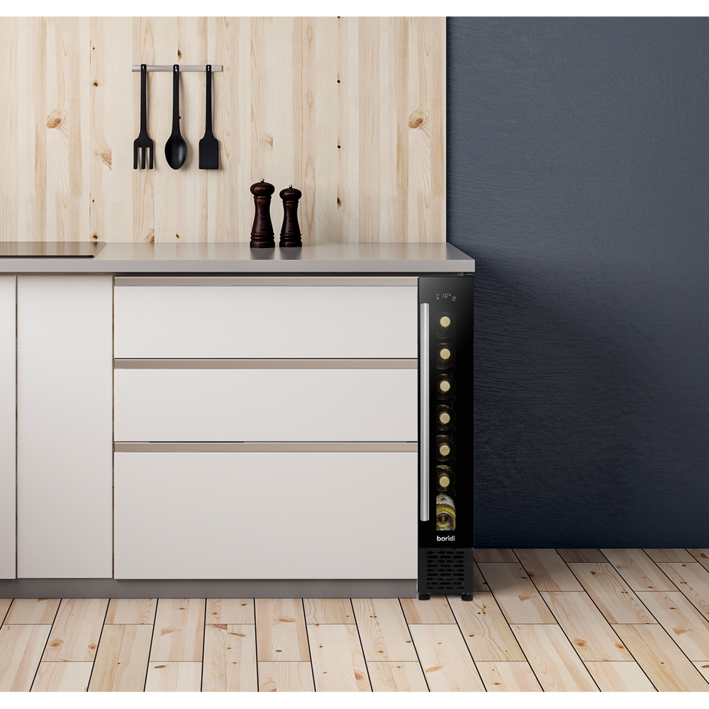 Baridi DH76 7 Bottle Extra-Slim Undercounter Wine Fridge with Digital Touch Screen Controls & LED Light - additional view 12