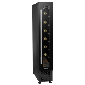 Baridi DH76 7 Bottle Extra-Slim Undercounter Wine Fridge with Digital Touch Screen Controls & LED Light - Black