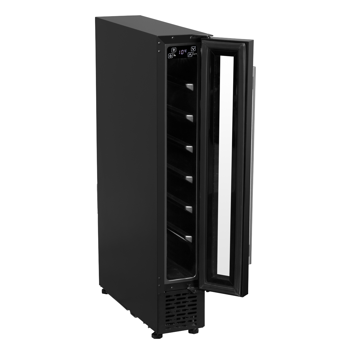Baridi DH76 7 Bottle Extra-Slim Undercounter Wine Fridge with Digital Touch Screen Controls & LED Light - additional view 9