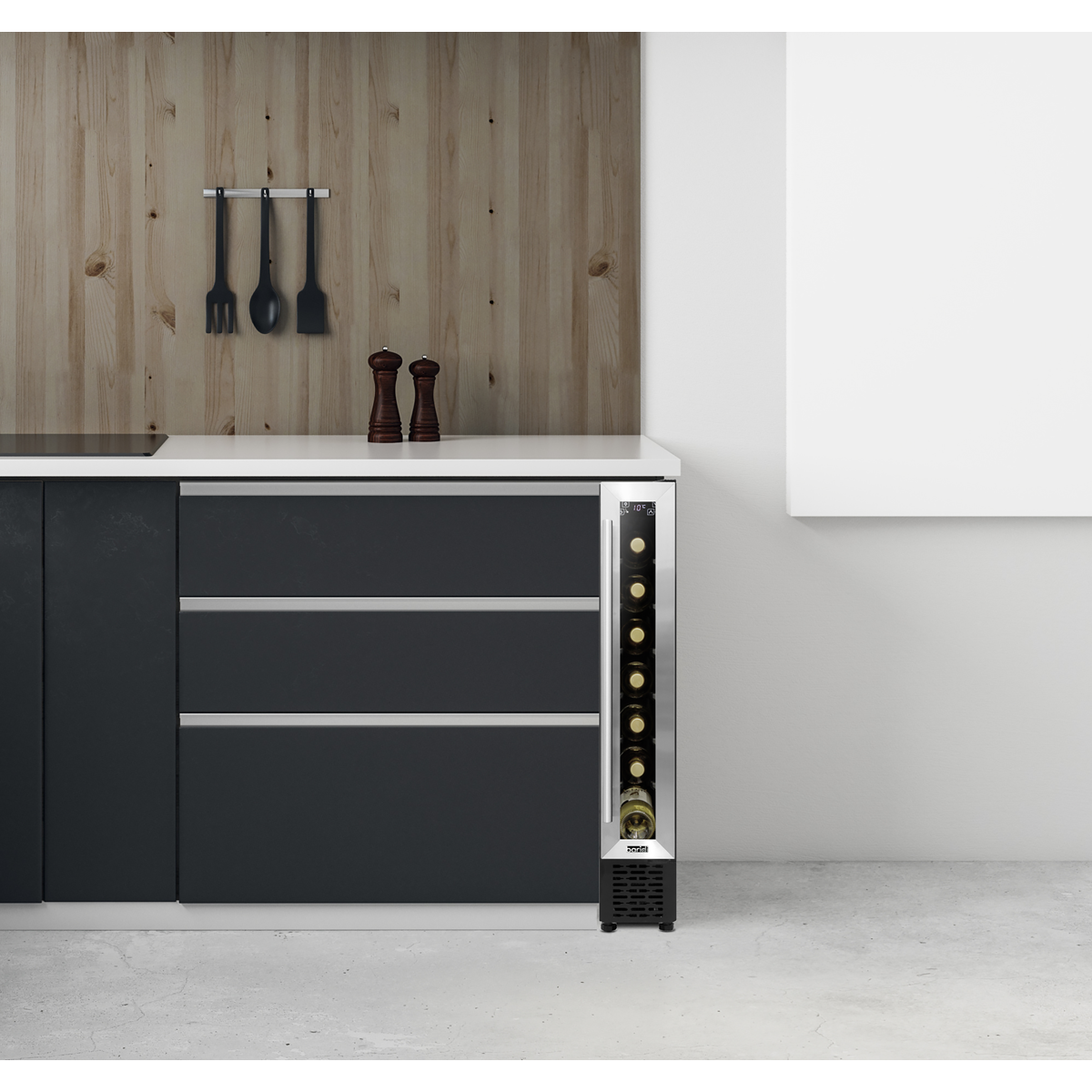 Baridi DH77 7 Bottle Extra-Slim Wine Undercounter Fridge with Digital Touch Screen Controls - Stainless - additional view 17