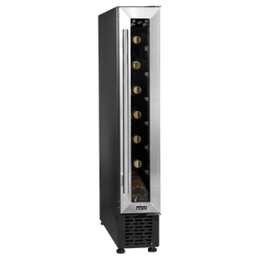 Baridi DH77 7 Bottle Extra-Slim Wine Undercounter Fridge with Digital Touch Screen Controls - Stainless Steel