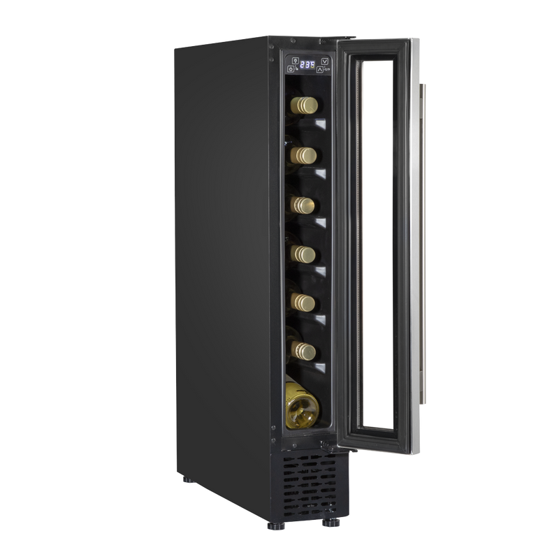 Baridi DH77 7 Bottle Extra-Slim Wine Undercounter Fridge with Digital Touch Screen Controls - Stainless - additional view 14