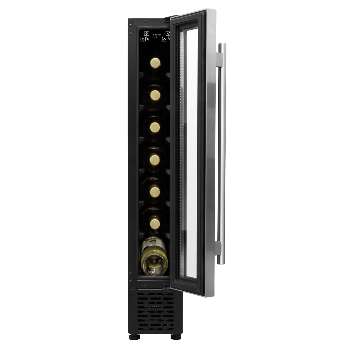 Baridi DH77 7 Bottle Extra-Slim Wine Undercounter Fridge with Digital Touch Screen Controls - Stainless - additional view 4