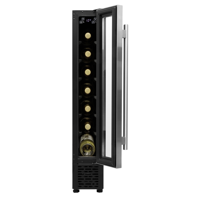Baridi DH77 7 Bottle Extra-Slim Wine Undercounter Fridge with Digital Touch Screen Controls - Stainless - additional view 4