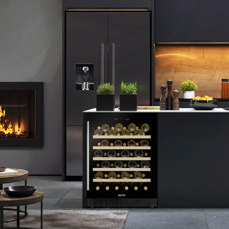 Baridi DH78 54 Bottle Undercounter/Freestanding Wine Fridge with Digital Touch Screen Controls, Wooden - additional view 11