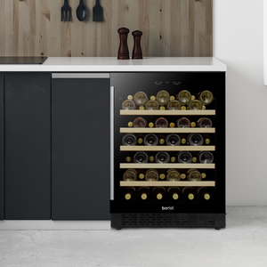 Baridi DH78 54 Bottle Undercounter/Freestanding Wine Fridge with Digital Touch Screen Controls, Wooden - additional view 10