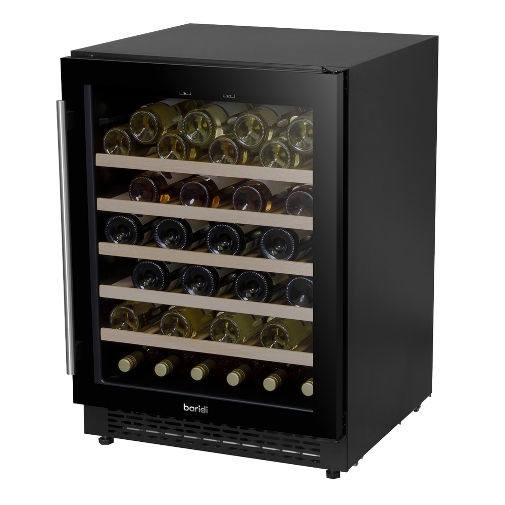 Baridi DH78 54 Bottle Undercounter/Freestanding Wine Fridge with Digital Touch Screen Controls, Wooden - additional view 2