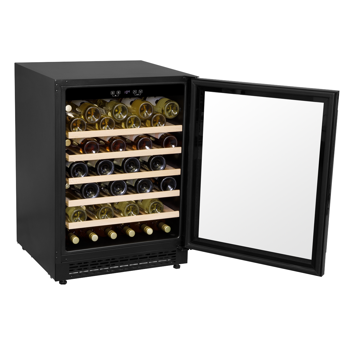 Baridi DH78 54 Bottle Undercounter/Freestanding Wine Fridge with Digital Touch Screen Controls, Wooden - additional view 16