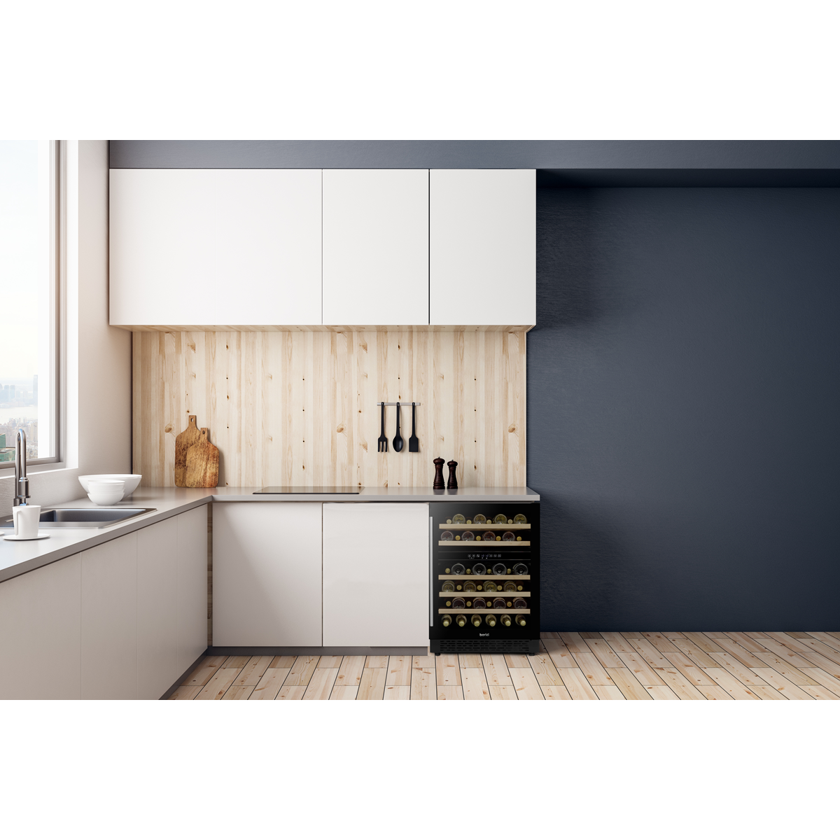 Baridi DH79 46 Bottle Dual Zone Undercounter/Freestanding Fridge with Digital Touch Screen Controls - additional view 13