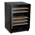 Baridi DH79 46 Bottle Dual Zone Undercounter/Freestanding Fridge with Digital Touch Screen Controls, Wooden Shelves & LED