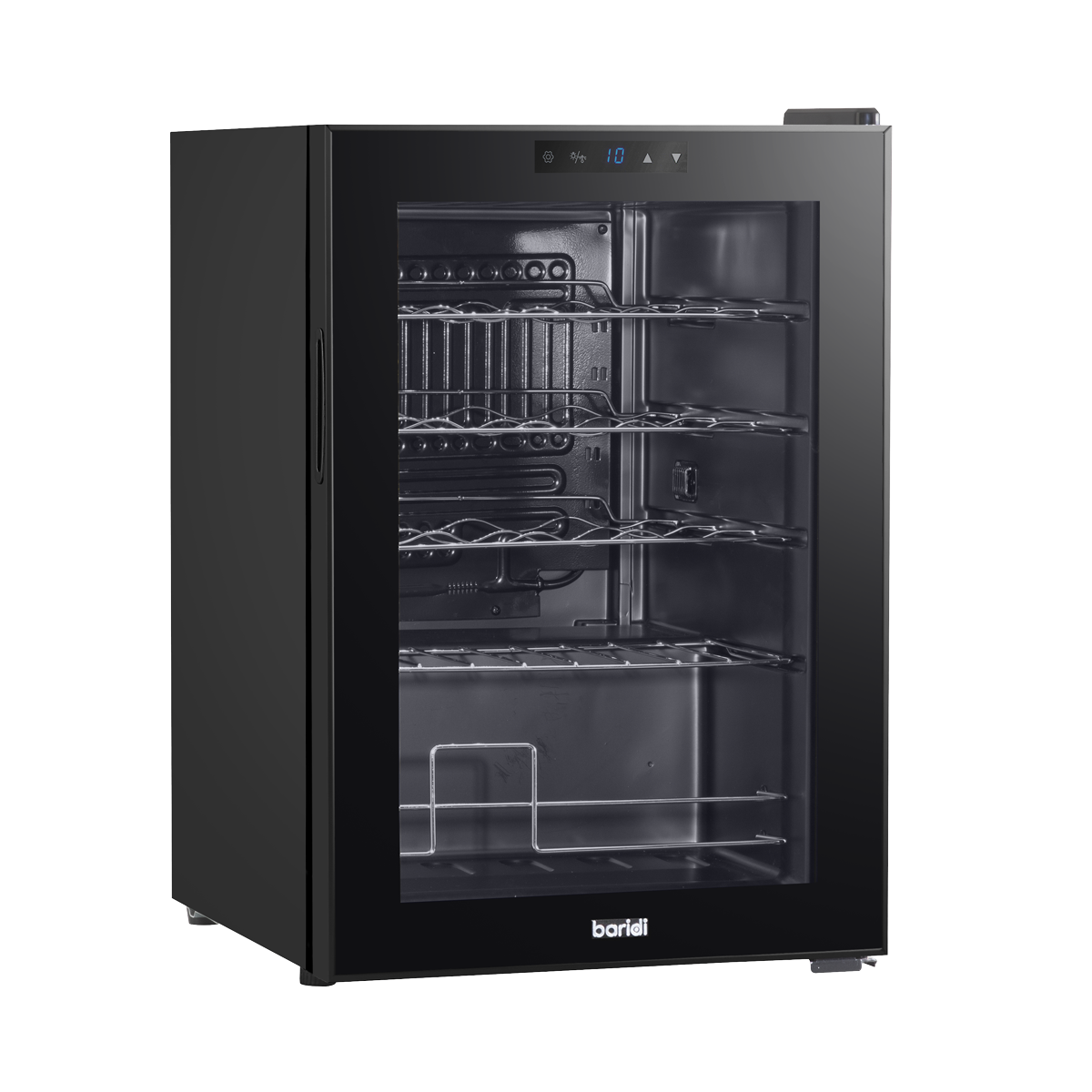 Baridi DH8 20 Bottle Wine Fridge with Digital Touch Screen Controls, Metal Shelves & LED Light - Black - additional view 4