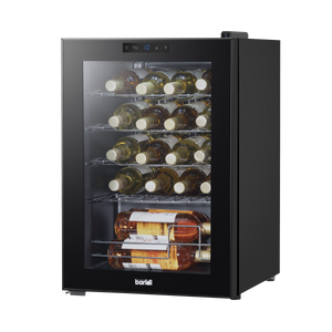 Baridi DH8 20 Bottle Wine Fridge with Digital Touch Screen Controls, Metal Shelves & LED Light - Black - additional view 6