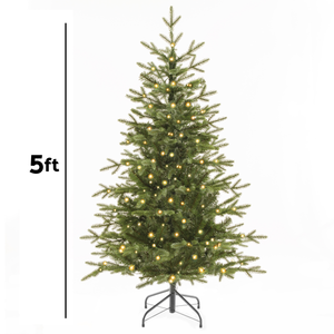 Dellonda DH80 Pre-Lit Hinged Christmas Tree with 190 Warm White LED Lights 5ft(150cm) - additional view 10