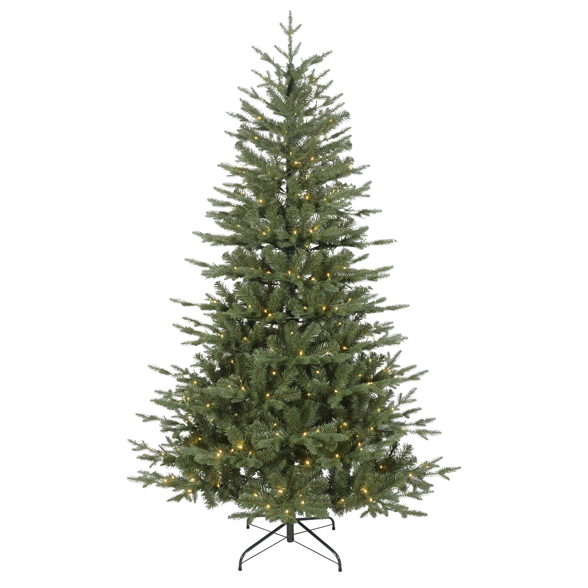 Dellonda DH81 Pre-Lit Hinged Christmas Tree with 270 Warm White LED Lights 6ft(180cm)