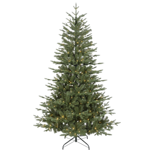 Dellonda DH82 Pre-Lit Hinged Christmas Tree with 350 Warm White LED Lights 7ft(210cm)