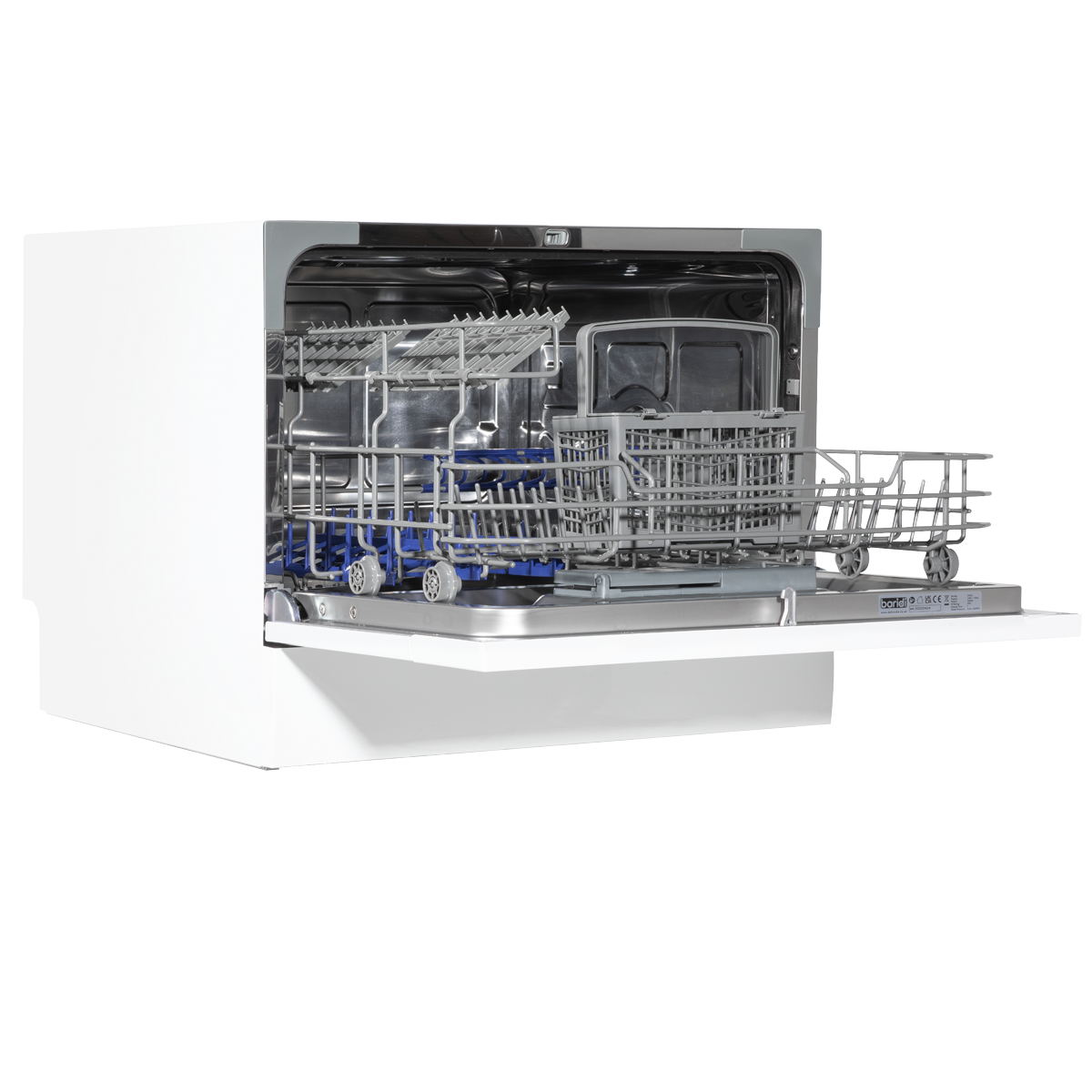 Baridi DH83 Tabletop Dishwasher 6 Place Settings 6.5L Capacity - White - additional view 11