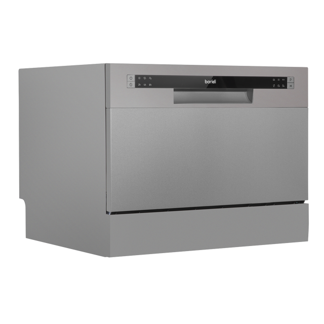Baridi DH84 Tabletop Dishwasher 6 Place Settings 6.5L Capacity - Silver