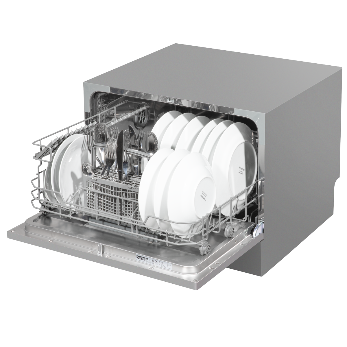 Baridi DH84 Tabletop Dishwasher 6 Place Settings 6.5L Capacity - Silver - additional view 6
