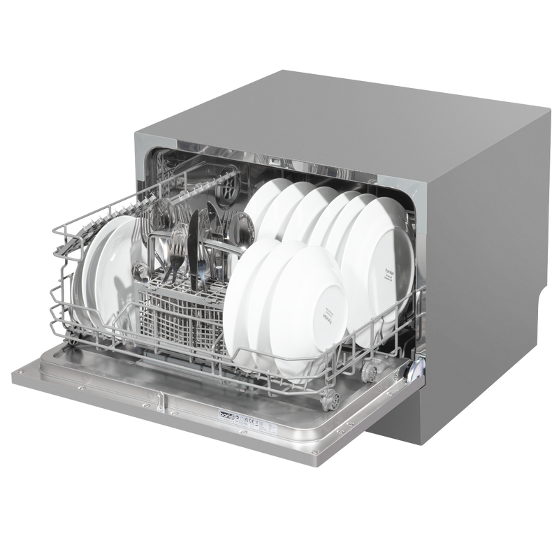 Baridi DH84 Tabletop Dishwasher 6 Place Settings 6.5L Capacity - Silver - additional view 6