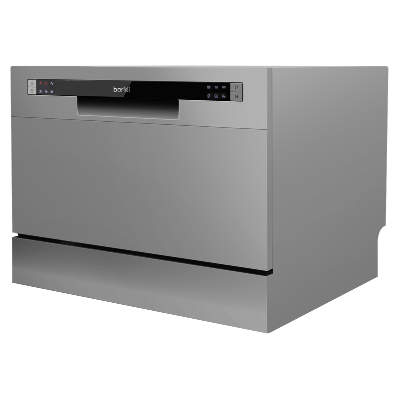 Baridi DH84 Tabletop Dishwasher 6 Place Settings 6.5L Capacity - Silver - additional view 2