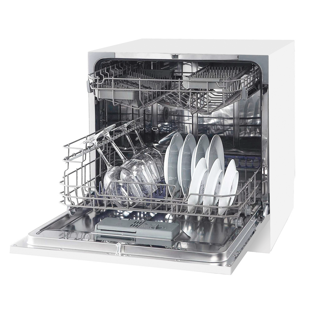 Baridi DH86 Tabletop Dishwasher 8 Place Settings 8L Capacity - White - additional view 10