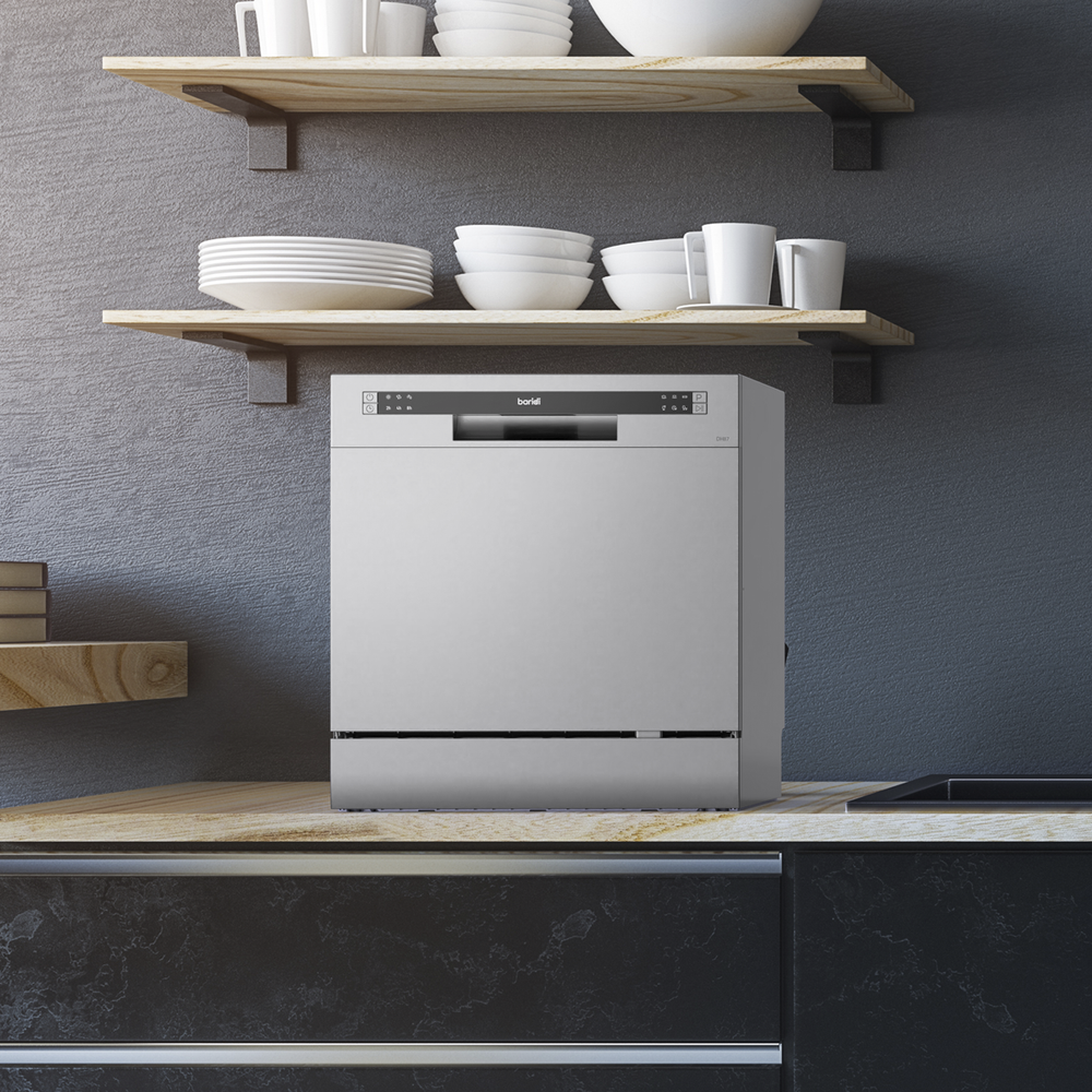 Baridi DH87 Tabletop Dishwasher 8 Place Settings 8L Capacity - Silver - additional view 17