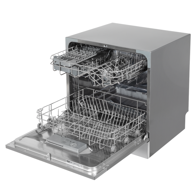 Baridi DH87 Tabletop Dishwasher 8 Place Settings 8L Capacity - Silver - additional view 6