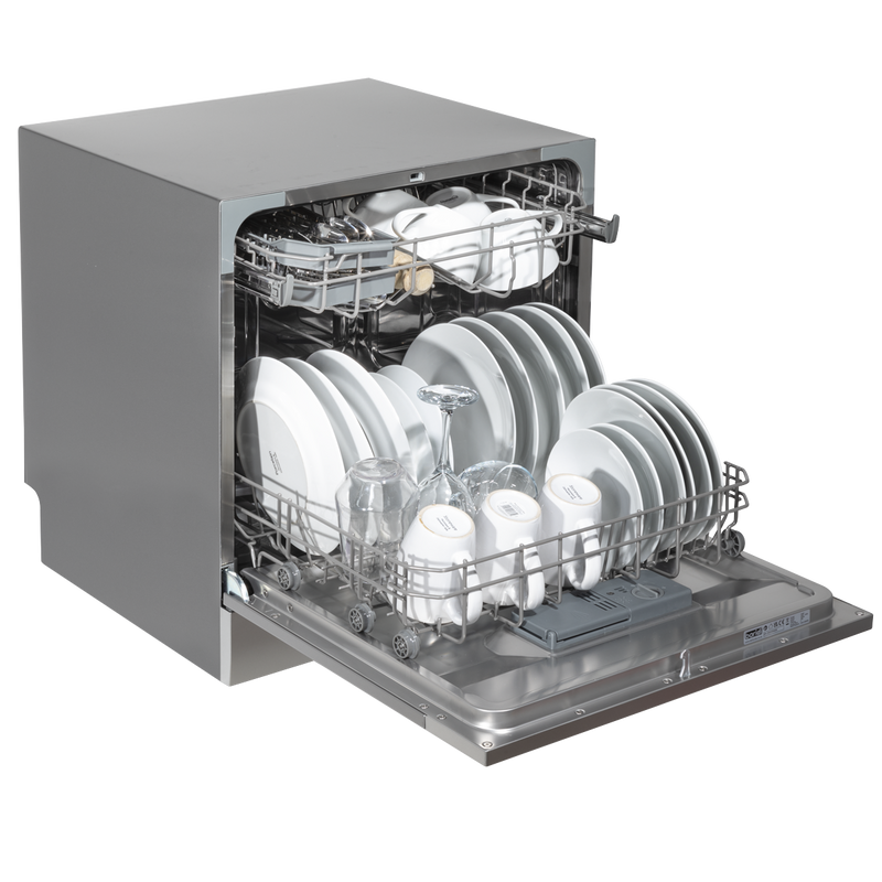 Baridi DH87 Tabletop Dishwasher 8 Place Settings 8L Capacity - Silver - additional view 8