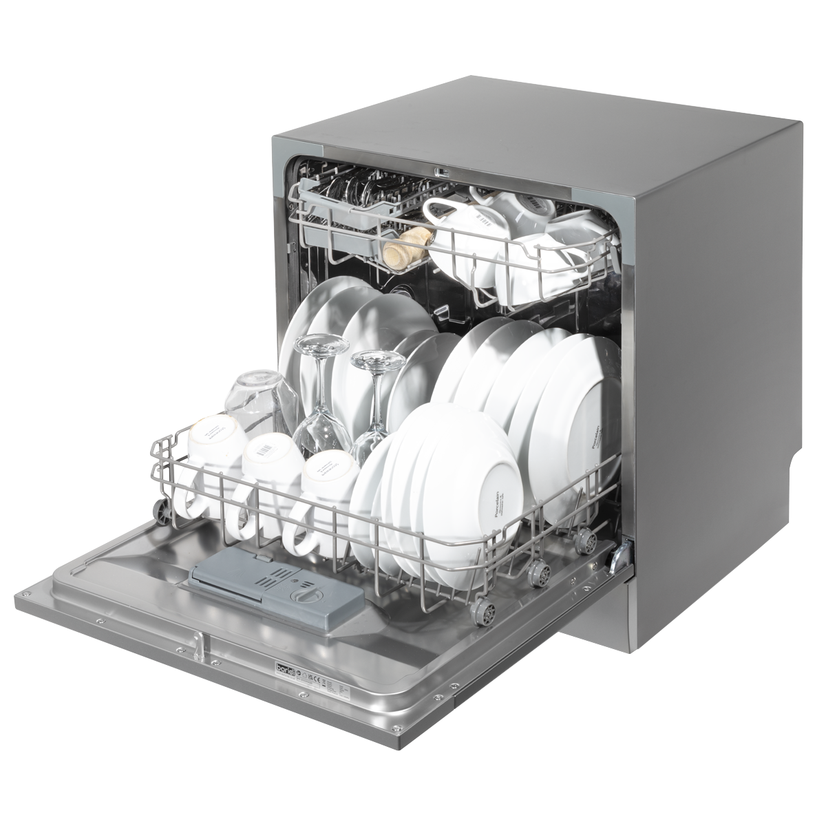Baridi DH87 Tabletop Dishwasher 8 Place Settings 8L Capacity - Silver - additional view 9